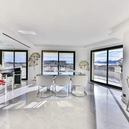 Lägenhet L'horizon Avec Somptueuse Terrasse Vue Cannes